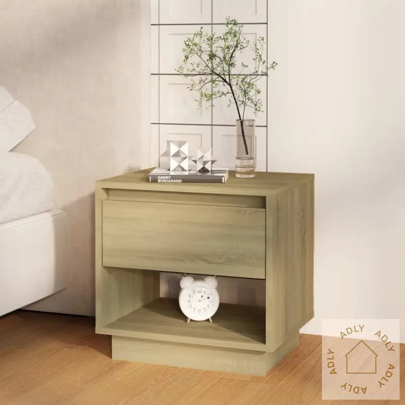 Nattbord Sonoma Eik 45X34X44 Cm Konstruert Tre