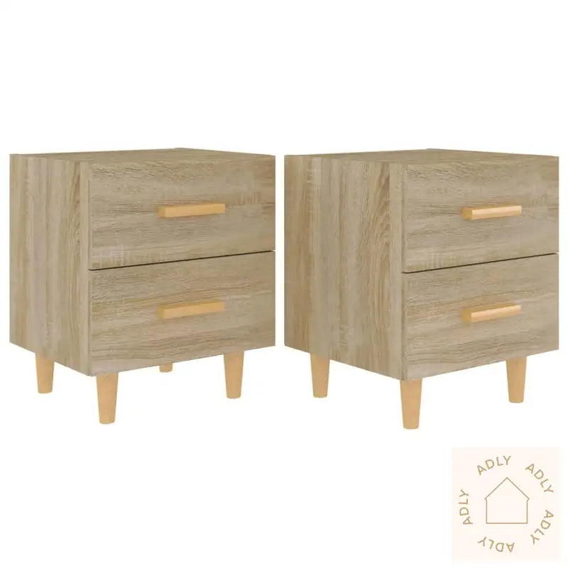 Nattbord 2 Stk Sonoma Eik 40X35X47,5 Cm