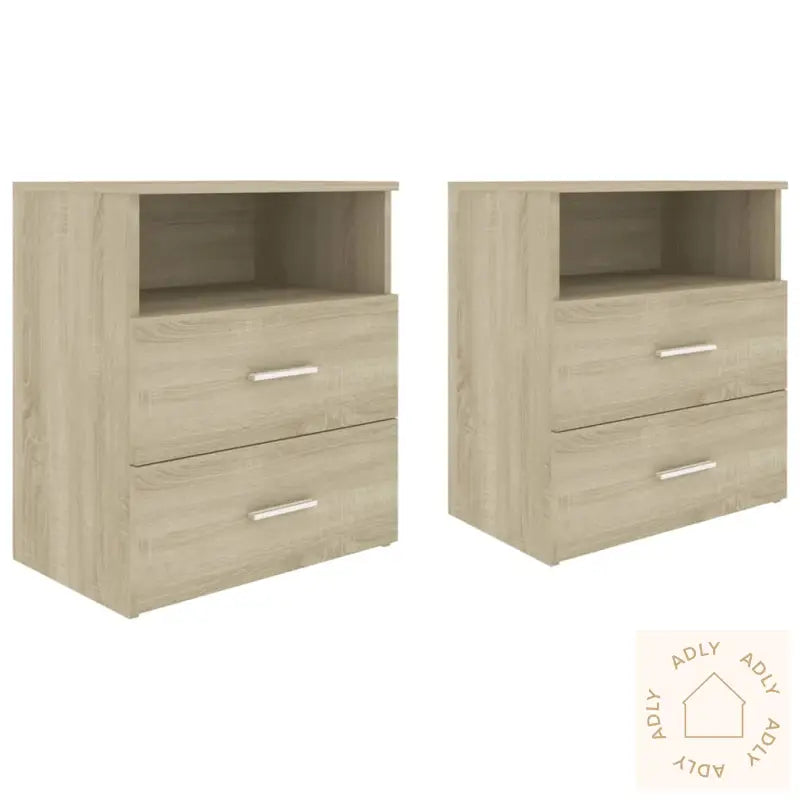 Nattbord 2 Stk Sonoma Eik 50X32X60 Cm