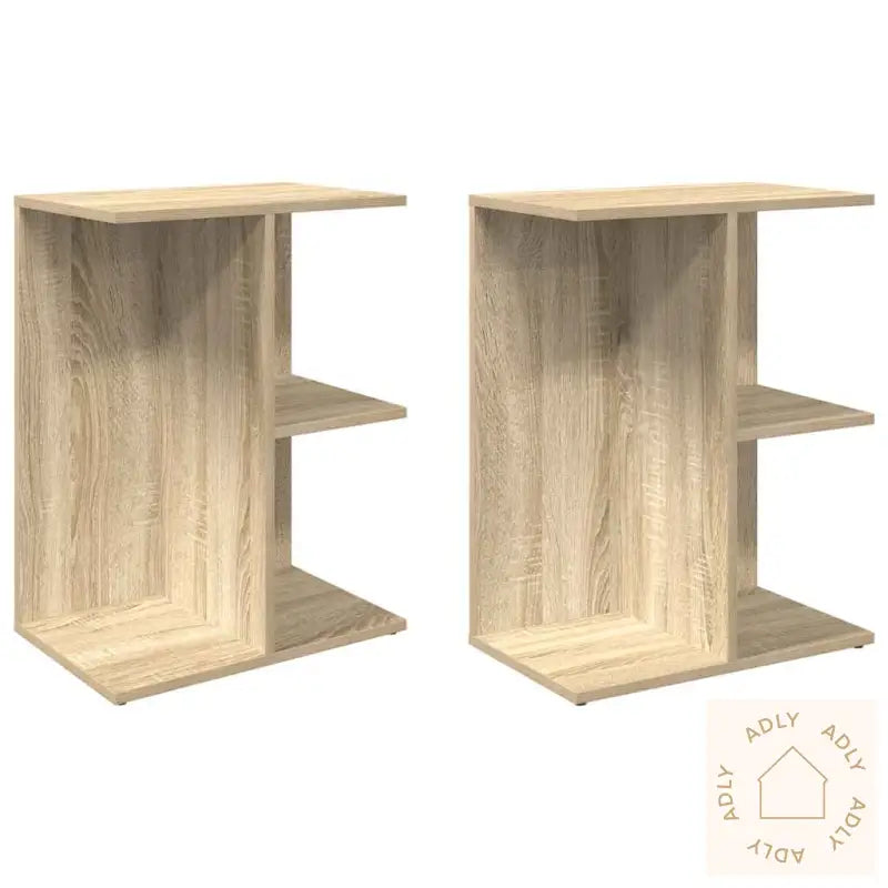 Nattbord 2 Stk Sonoma Eik 46,5X29X61 Cm Konstruert Tre