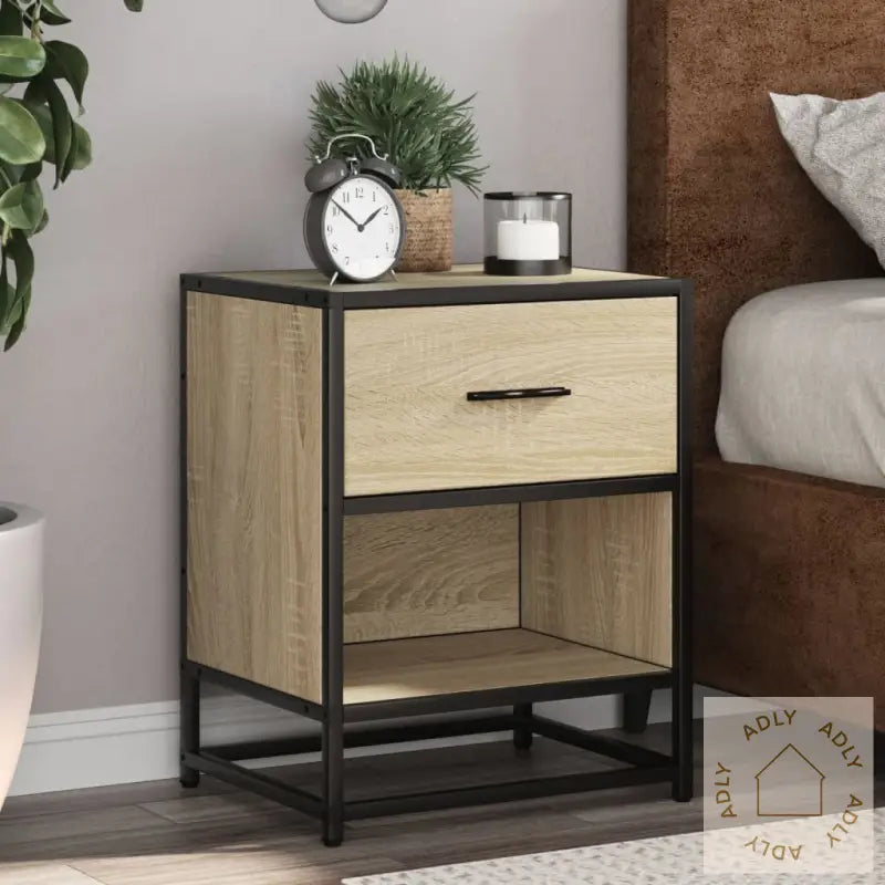 Nattbord 2 Stk Sonoma Eik 40X31X50 Cm Konstruert Tre