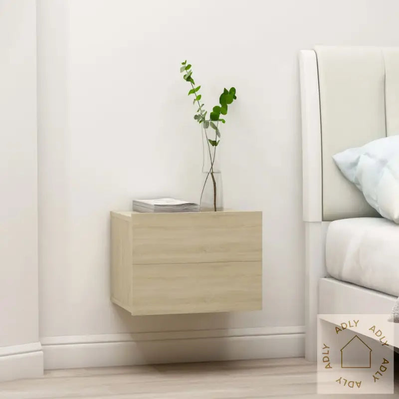 Nattbord 2 Stk Sonoma Eik 40X30X30 Cm Konstruert Tre