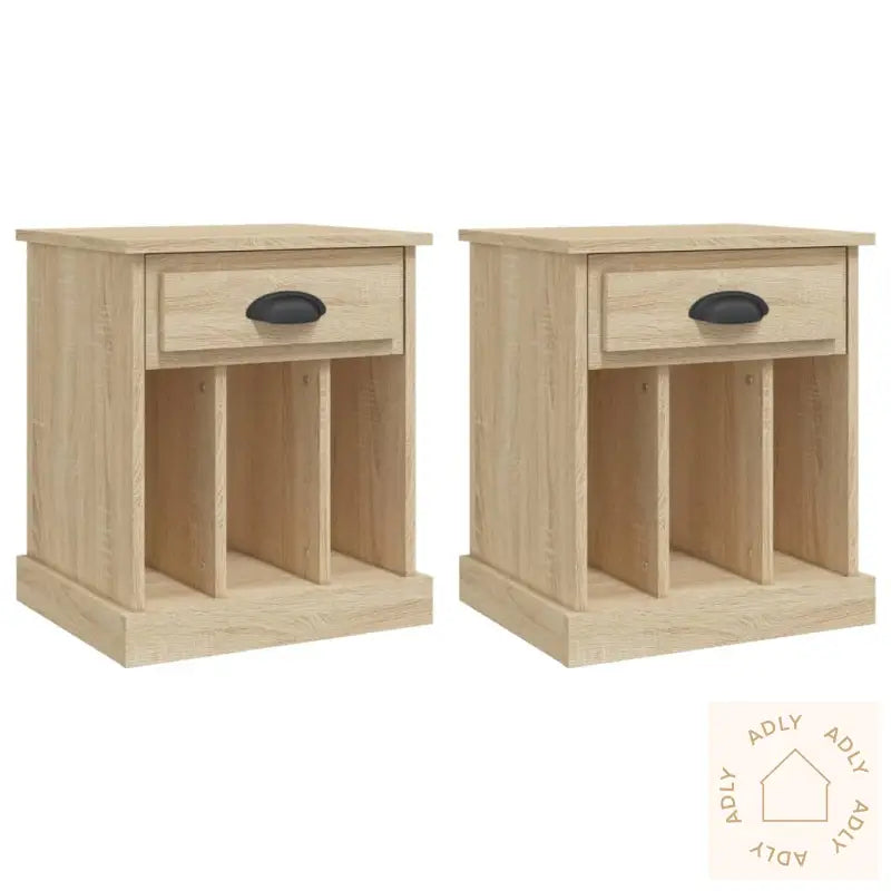 Nattbord 2 Stk Sonoma Eik 43X36X50 Cm