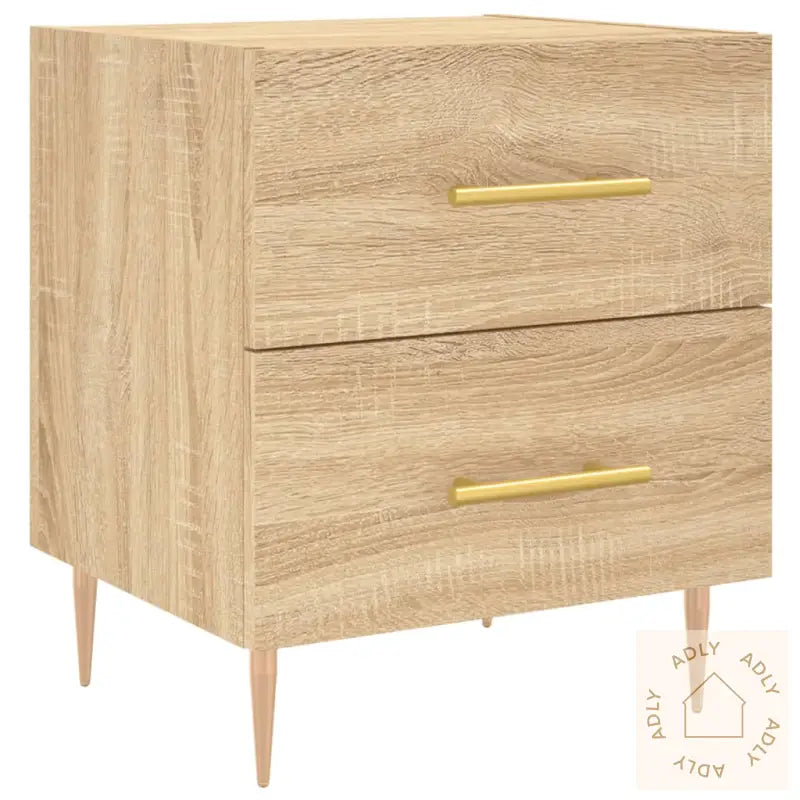 Nattbord Sonoma Eik 40X35X47,5 Cm Konstruert Tre