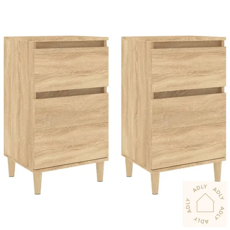 Nattbord 2 Stk Sonoma Eik 40X35X70 Cm