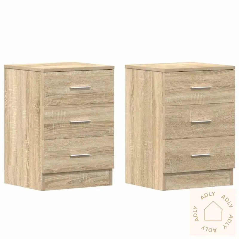 Nattbord 2 Stk Sonoma Eik 38X35X56 Cm Konstruert Tre