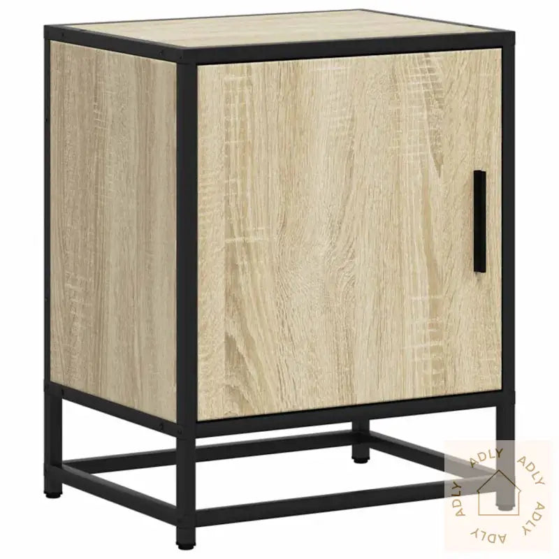 Nattbord Sonoma Eik 40X31X50 Cm Konstruert Tre Og Metall