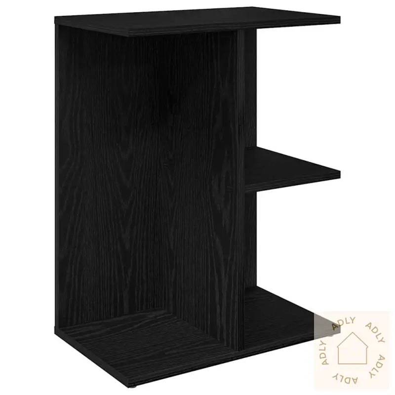 Nattbord Svart Eik 46,5X29X61 Cm Konstruert Tre