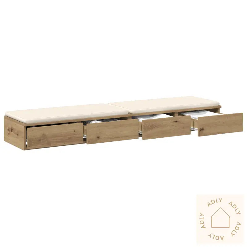 Seng Skuffer Håndverker Eik 140X36,5X16,5 Cm Konstruert Tre