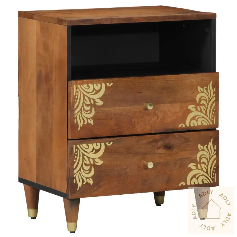 Nattbord 50X33X60 Cm Solid Mangotre