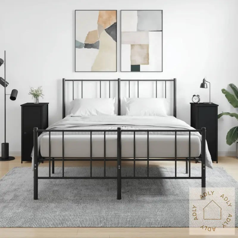 Nattbord 2 Stk Svart 32X42X80 Cm Konstruert Tre
