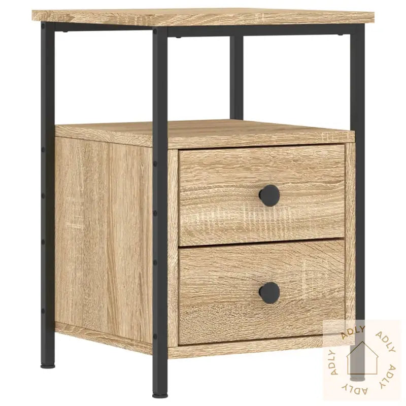 Nattbord Sonoma Eik 34X35,5X50 Cm Konstruert Tre