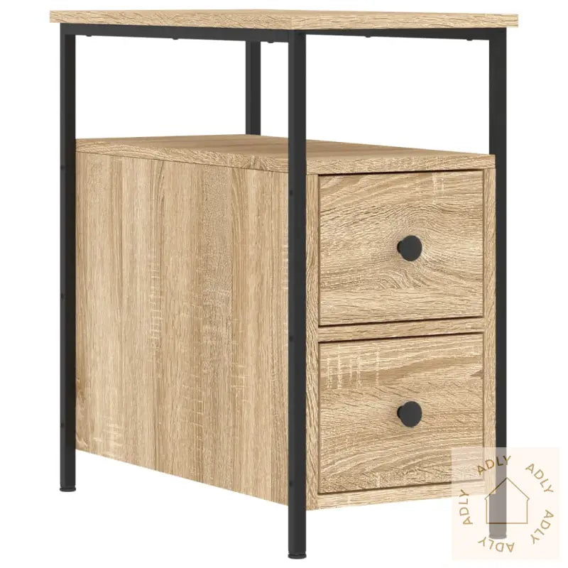 Nattbord Sonoma Eik 30X60X60 Cm Konstruert Tre