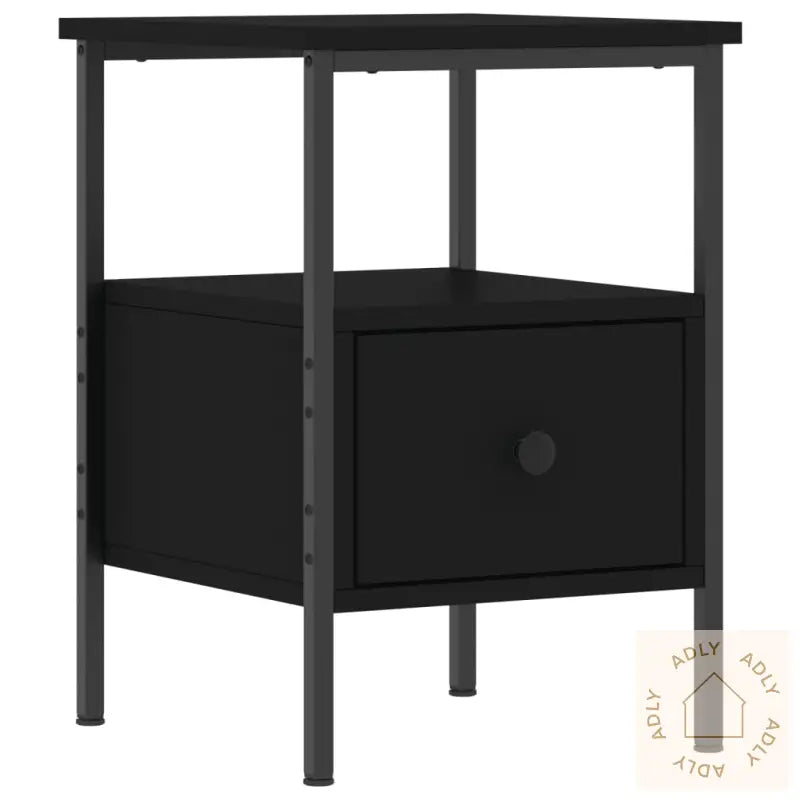 Nattbord Svart 34X36X50 Cm Konstruert Tre
