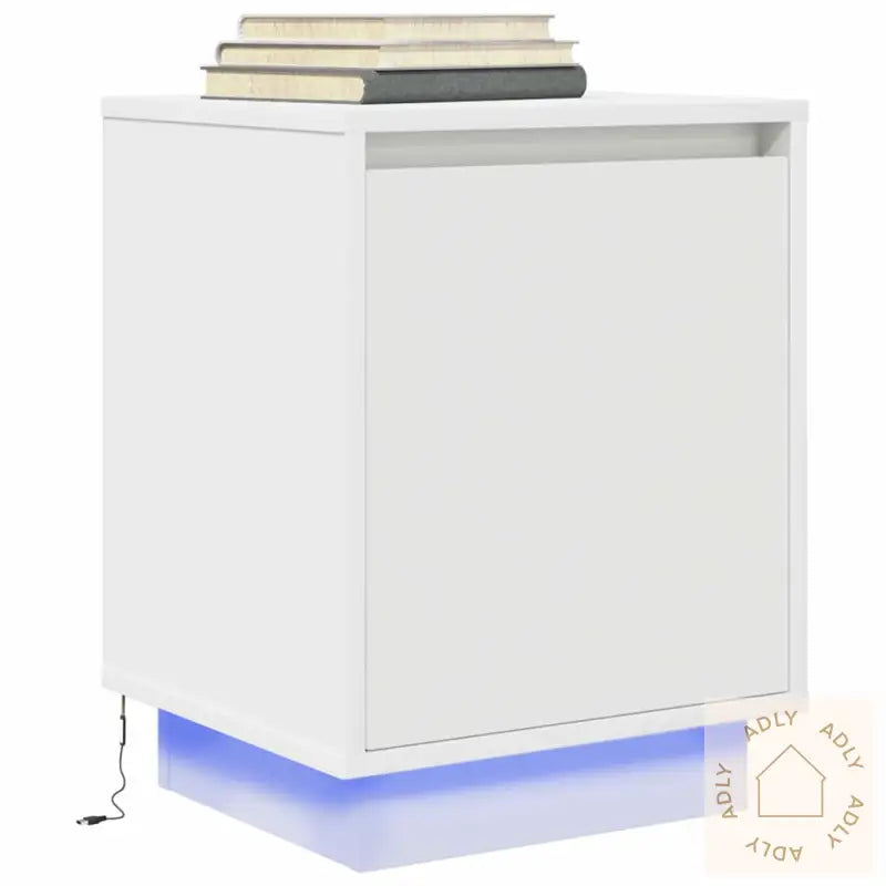 Nattskap Med Led-Lys Hvit 38X34X50 Cm