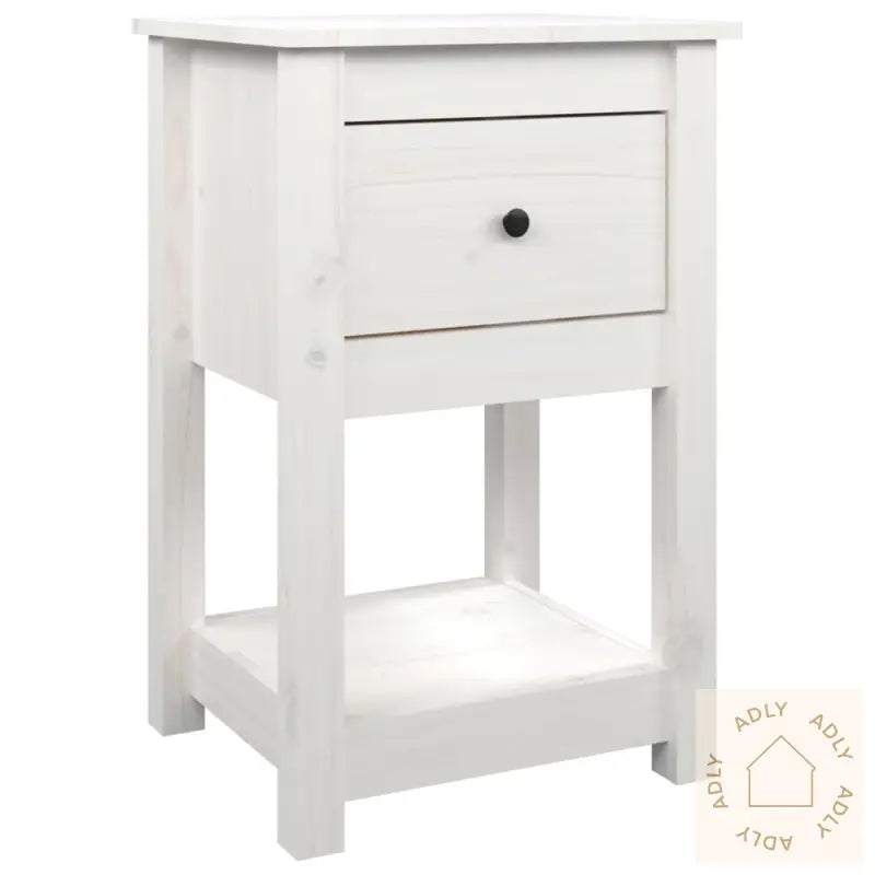 Nattbord Hvit 40X35X61,5 Cm Heltre Furu