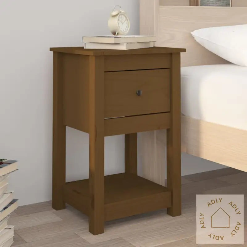 Nattbord Honningbrun 40X35X61,5 Cm Heltre Furu