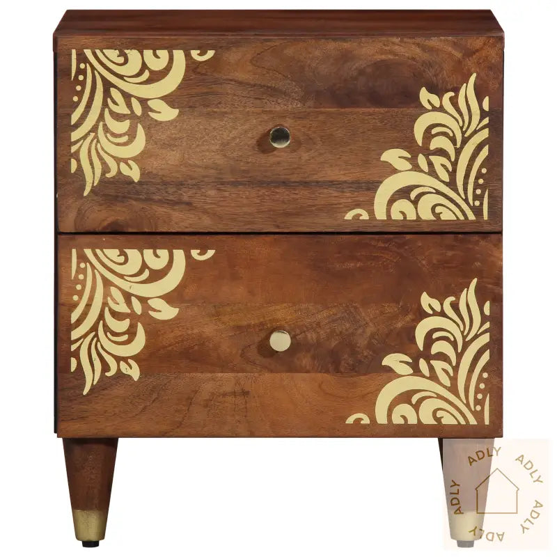 Nattbord 2 Stk 40X33,5X46 Cm Massivt Mangotre