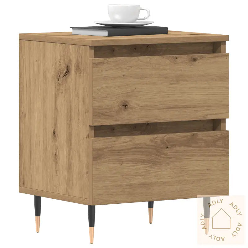 Nattbord 2 Stk Artisan Eik 40X35X50 Cm Konstruert Tre