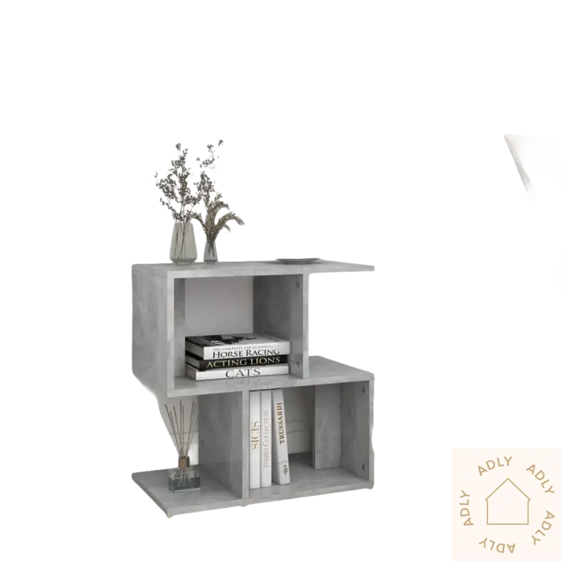 Gray concrete-look nattbord med elegant design til møbler til hjemmet og hagemøbler