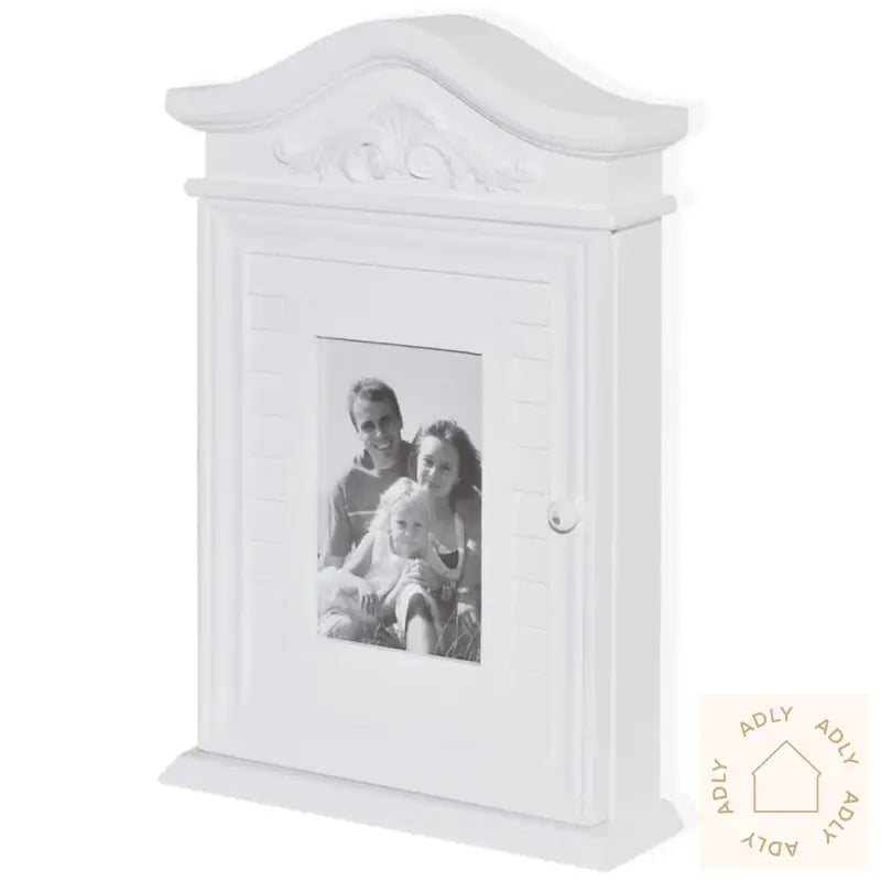 Nøkkelskap Med Fotoramme Hvit