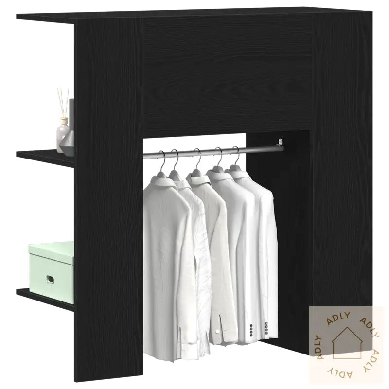 Gangskap Sort Eik 97,5X37X99 Cm Konstruert Tre