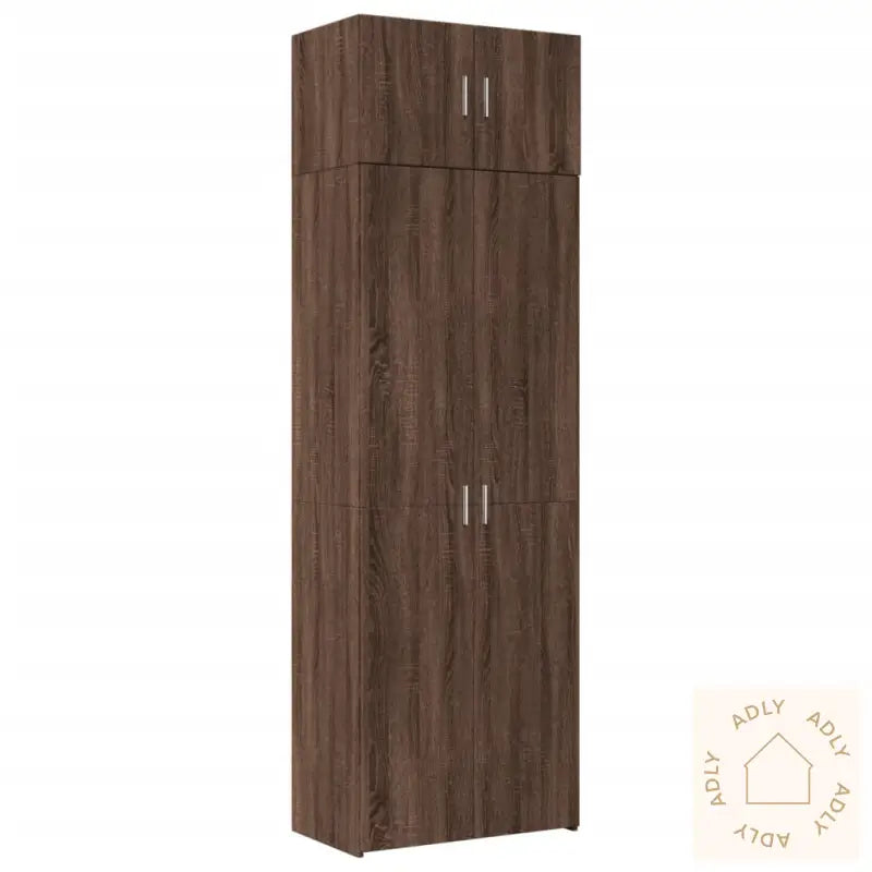 Oppbevaringsskap Brun Eik 70X42,5X225 Cm Konstruert Tre