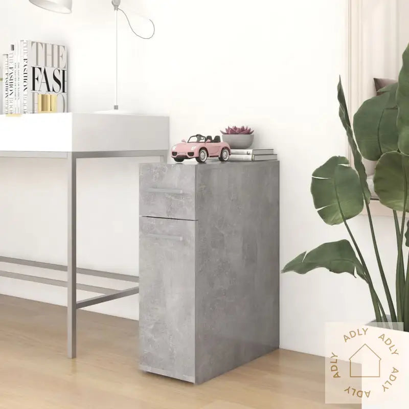 Apotekskap Betonggrå 20X45,5X60 Cm Konstruert Tre