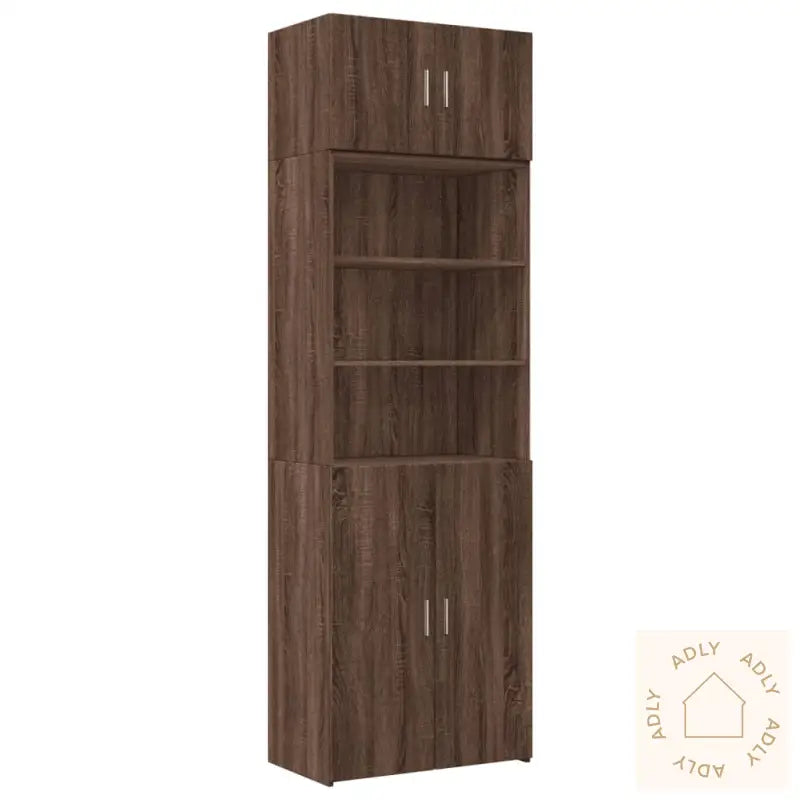 Oppbevaringsskap Brun Eik 70X42,5X225 Cm Konstruert Tre