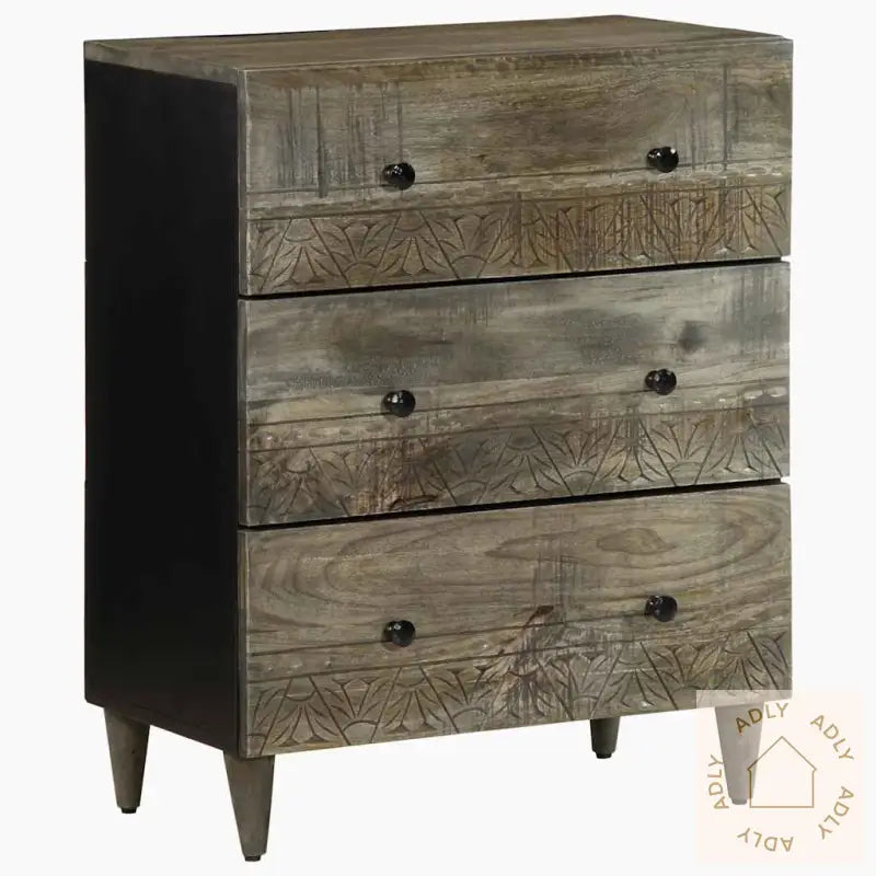 Skjenker 2 Stk Lysegrå 60X33,5X75 Cm Heltre Mango