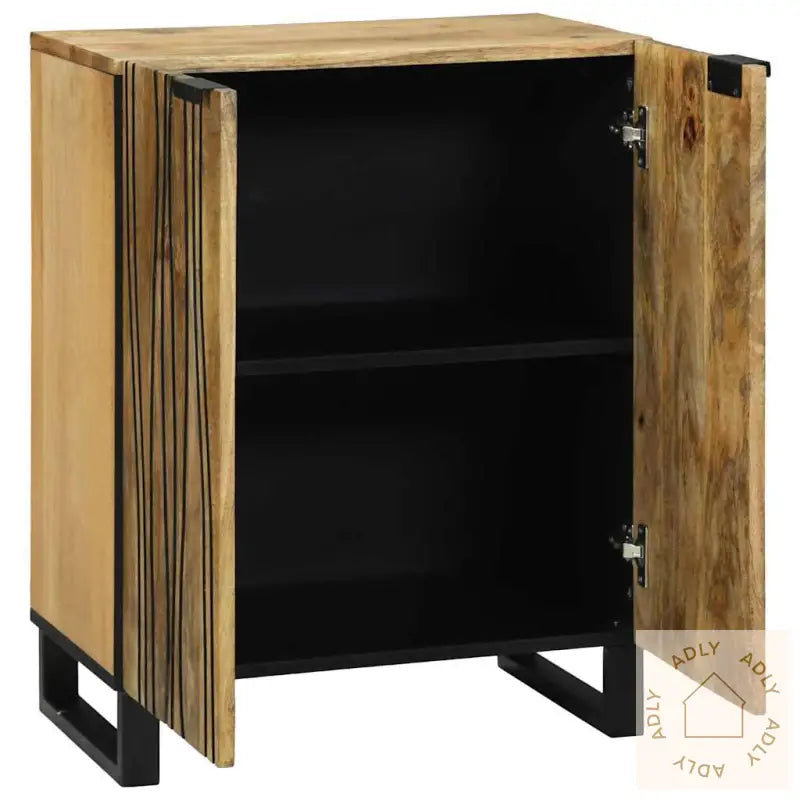 Skap - 60 X 33,5 X 75 Cm, Laget Av Solid Mangotre.
