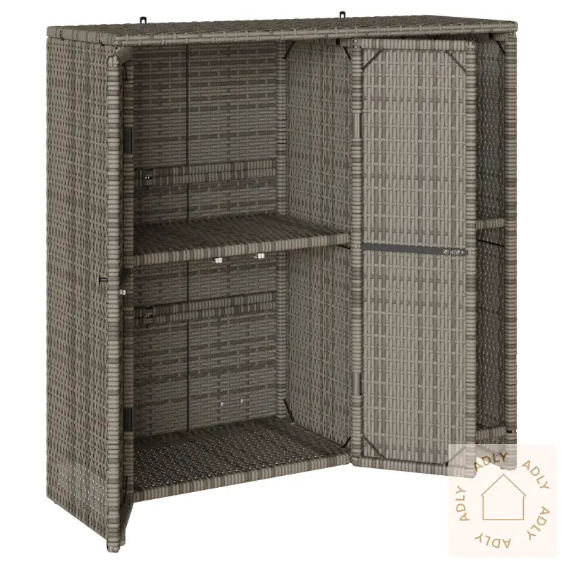 Oppbevaringsskap Grå 100X36X102 Cm Rattan