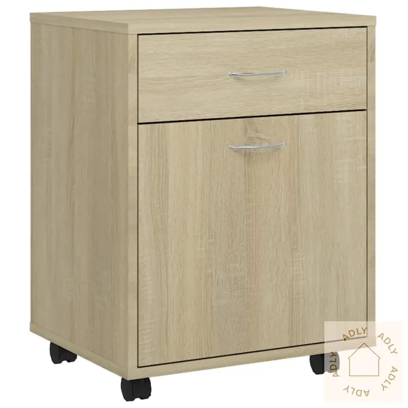 Rulleskap Sonoma Eik 45X38X54 Cm Konstruert Tre