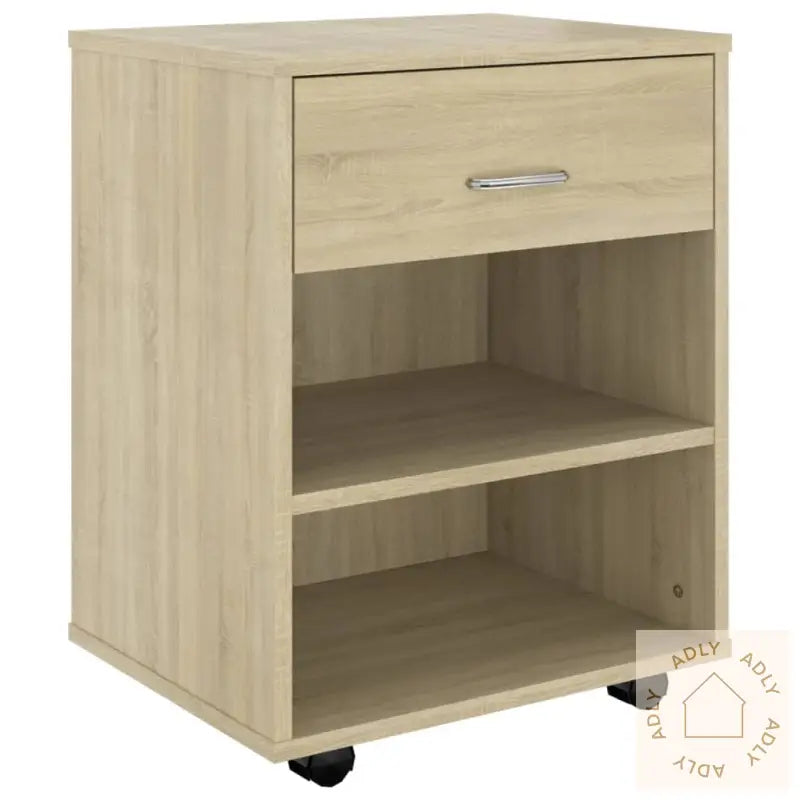 Rulleskap Sonoma Eik 46X36X59 Cm Konstruert Tre
