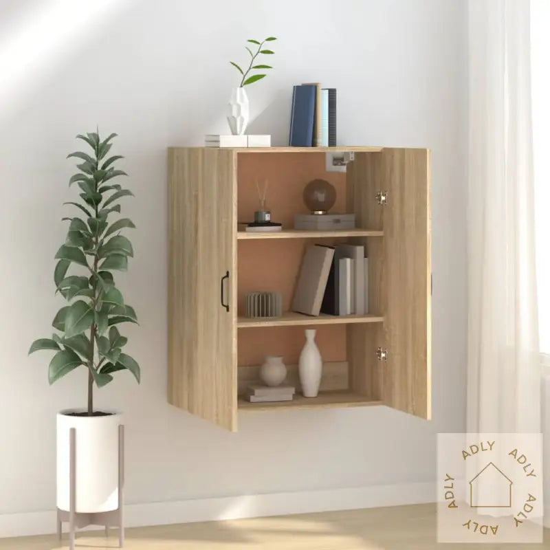 Veggskap Sonoma Eik 69,5X34X90 Cm Konstruert Tre