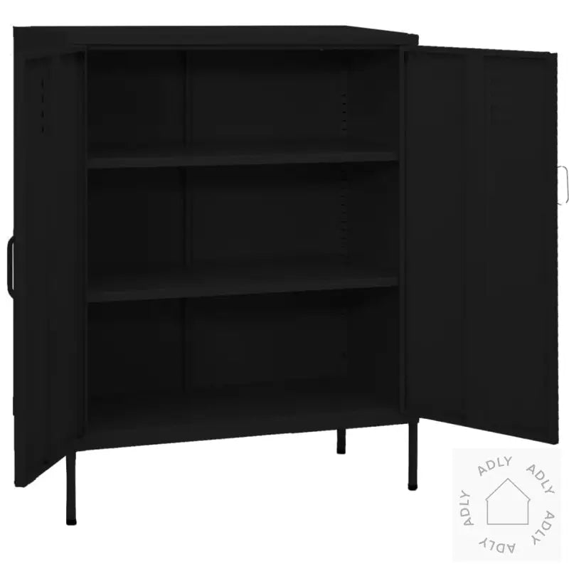 Oppbevaringsskap Svart 80X35X101,5 Cm Stål