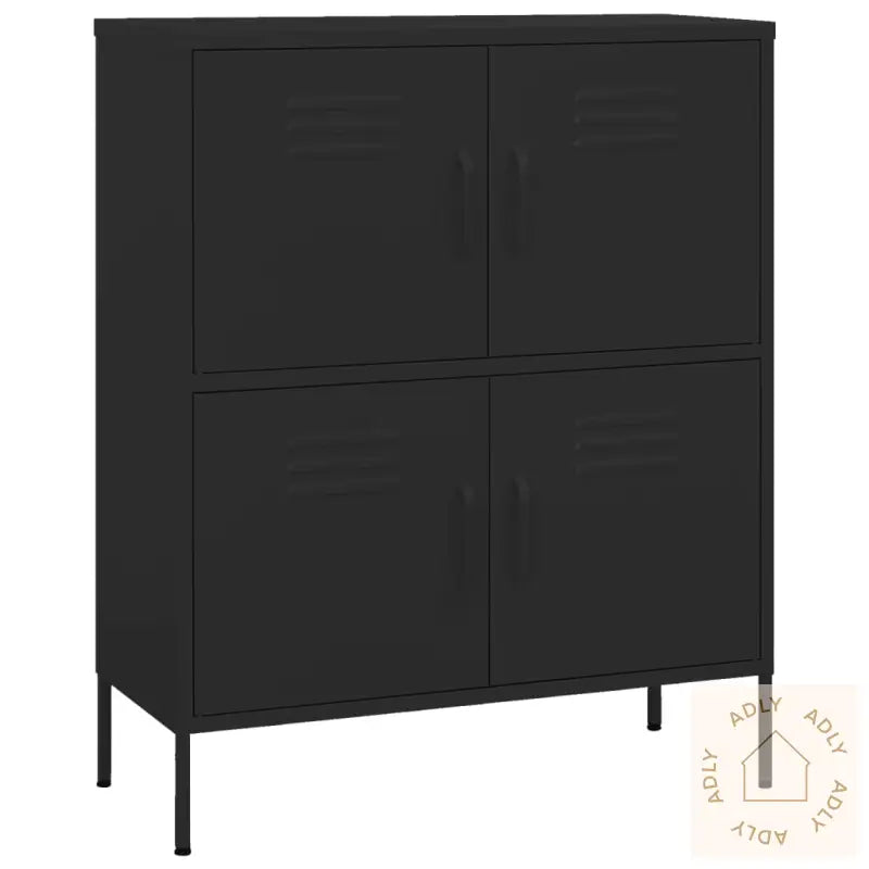 Oppbevaringsskap Svart 80X35X101,5 Cm Stål