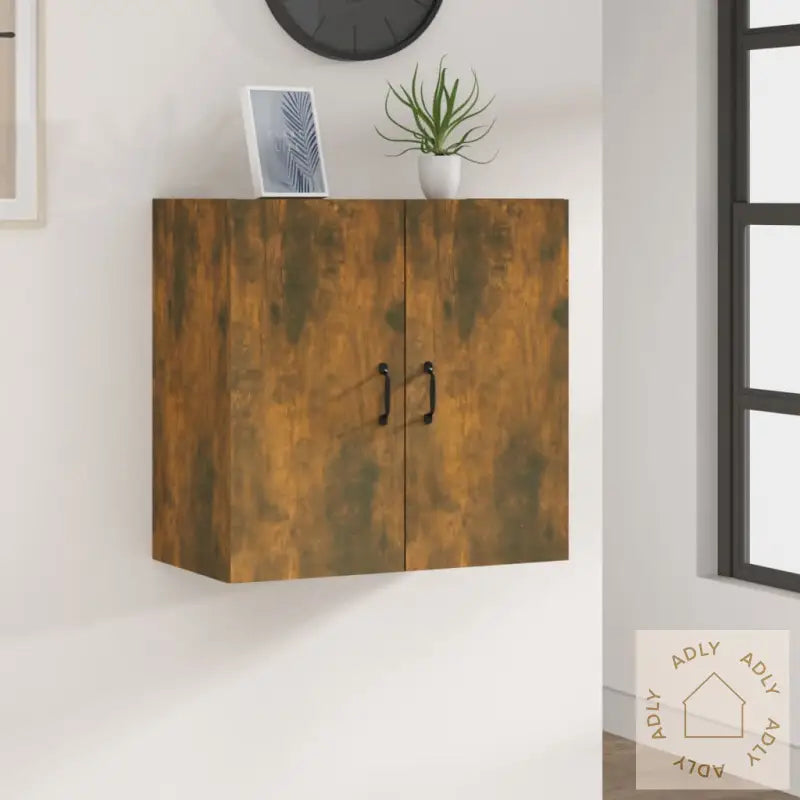 Veggskap Røkt Eik 60X31X60 Cm Konstruert Tre