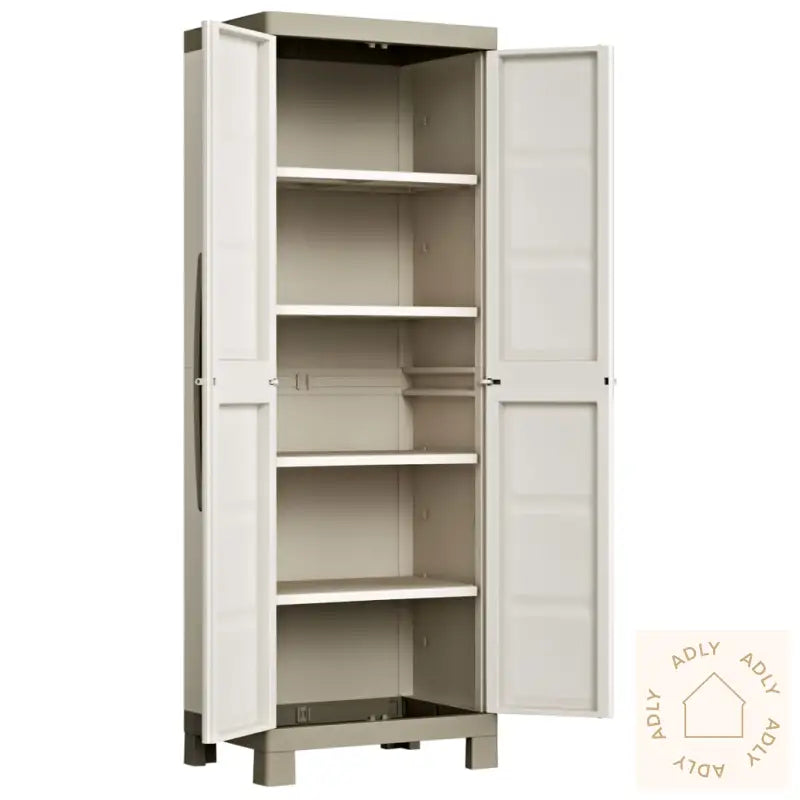 Keter Oppbevaringsskap Med Hyller Excellence Beige Og Gråbrun 182 Cm