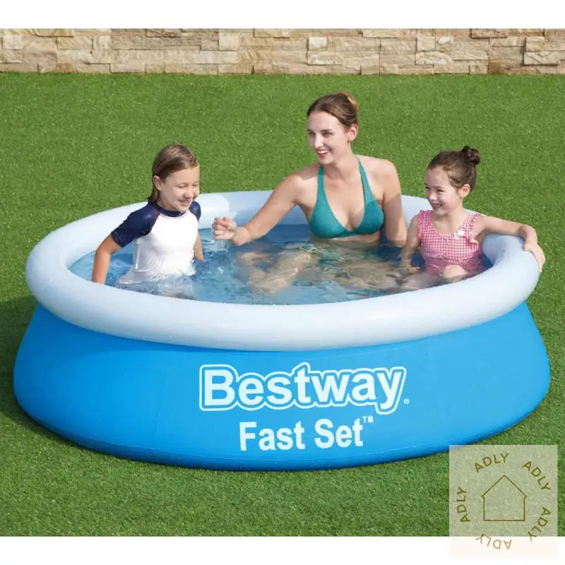 Bestway Oppblåsbart Basseng Fast Set Rundt 183X51 Cm Blå