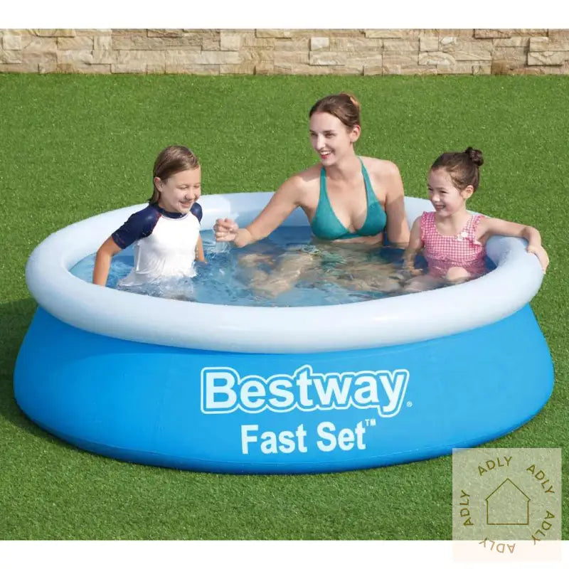 Bestway Oppblåsbart Basseng Fast Set Rundt 183X51 Cm Blå