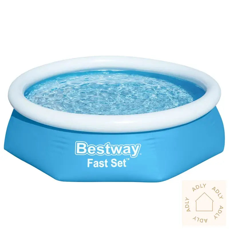 Bestway Oppblåsbart Svømmebasseng Fast Set Rundt 244X66 Cm 57265