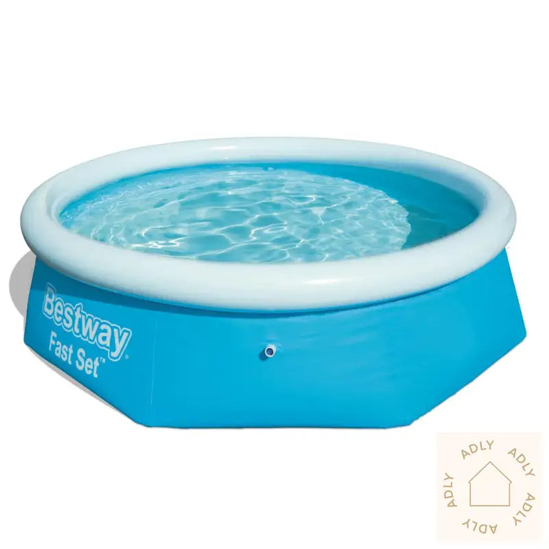 Bestway Oppblåsbart Svømmebasseng Fast Set Rundt 244X66 Cm 57265