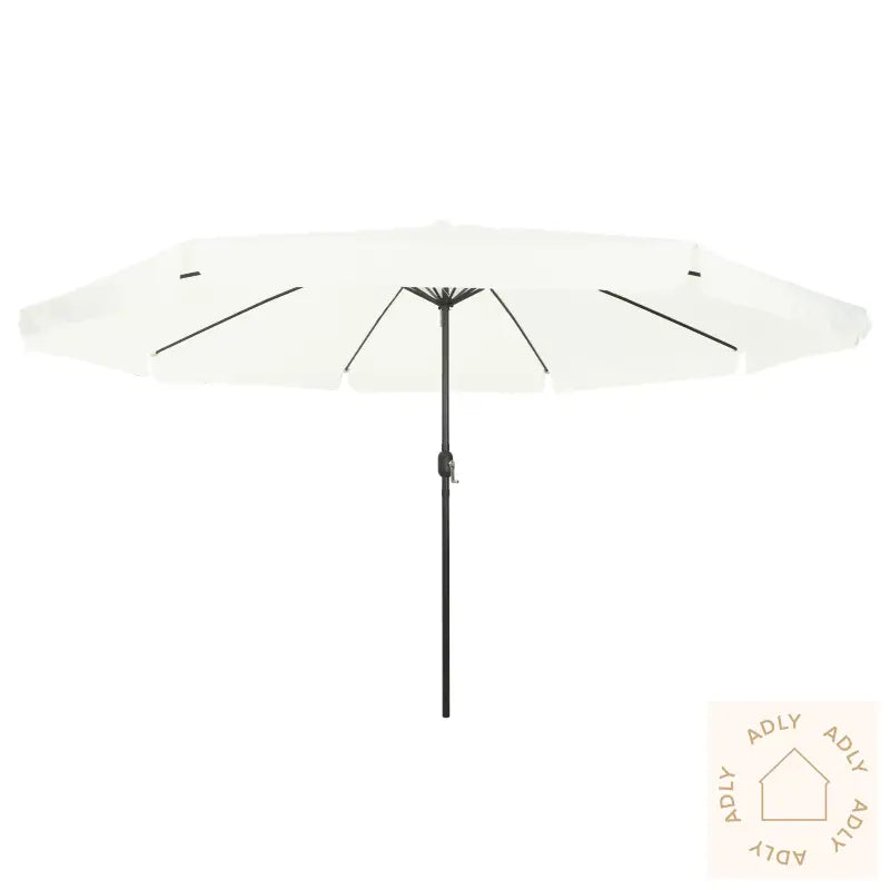 Hageparasol 395X245 Cm Sandhvit
