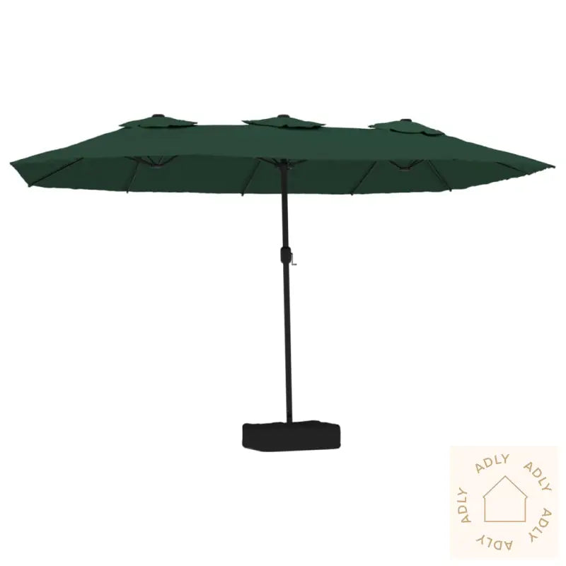 Parasoll Dobbelt Hode Grønn 449X245 Cm