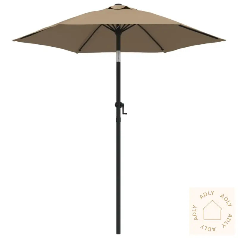 Parasoll Gråbrun 200X224 Cm Aluminium