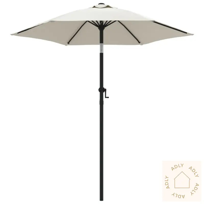 Parasoll Sandhvit 200X224 Cm Aluminium