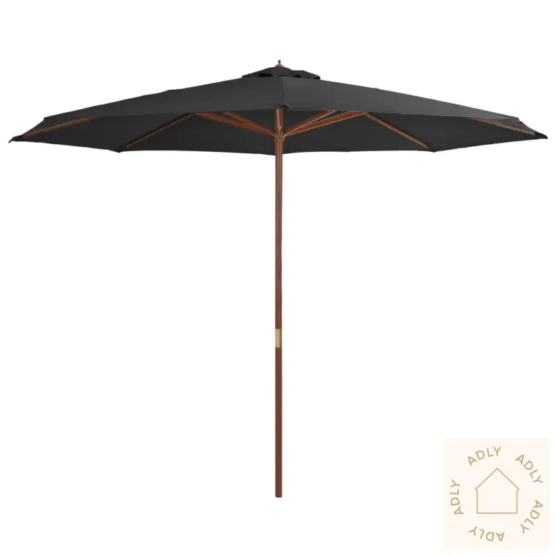 Parasoll Med Trestang 350 Cm Antrasitt