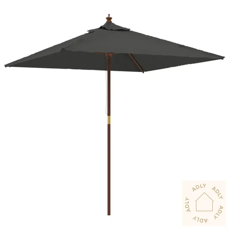 Hageparasoll Med Trestang Antrasitt 198X198X231 Cm
