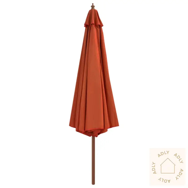 Parasoll Med Trestang 350 Cm Terrakotta